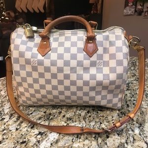 Authentic Louis Vuitton Speedy 30 Azur